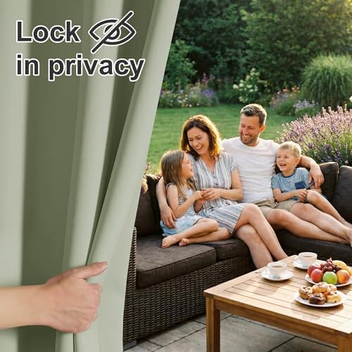 RYB HOME Outdoor Curtains for Patio Waterproof Privacy Thermal Insulated - Image 3