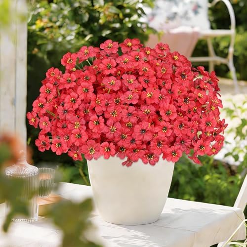 AmyHomie 20 PCS Artificial Flowers for Outdoors, UV Resistant Fake Plants - Image 4