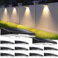 Brightever Solar Fence Lights Black 12-Pack, 3 Modes (3000K/5000K/6500K) by Brightever