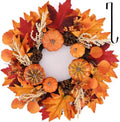 24 Inch Fall Wreaths Decorations Maples Autumn Wreath with Hanger by Nisoger