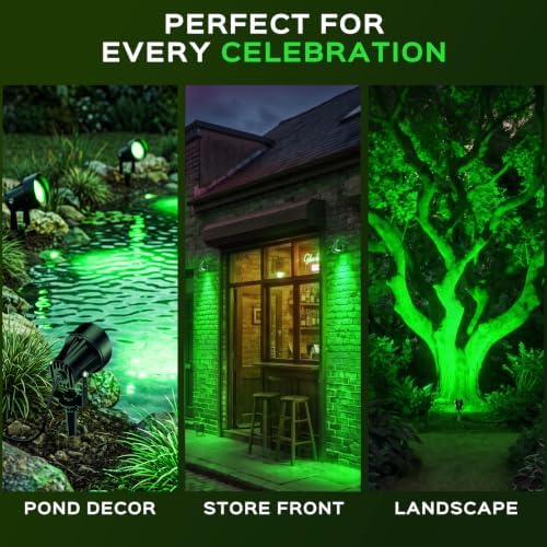 T-SUN Spot Lights Outdoor, Green Landscape Spotlights for Garden 2 Pack - Image 4