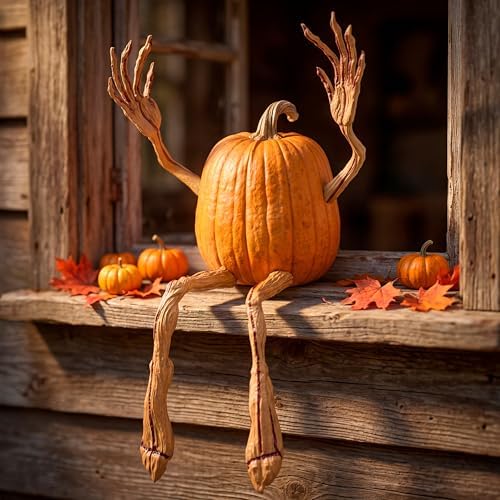 JOYIN Halloween Pumpkin Arms and Legs Set Decorations, Spooky Halloween Decorations for Pumpkin, Decorating Supplies Indoor Outdoor Home Party Fall by JOYIN