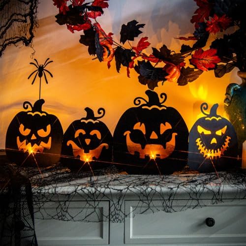 EAMBRITE Halloween Decorations Outdoor, Metal Pumpkin Pathway Lights - Image 3