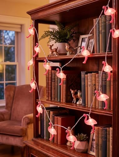 8.5Ft Summer Themed Tropical Beach Lights, 10L Pink Flamingo String Lights - Image 5