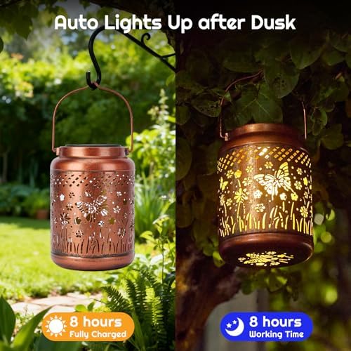 Butterfly Outdoor Garden Solar Lanterns Waterproof, Gifts for Women - Image 3