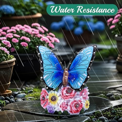 Linkax Butterfly Statues Solar Garden Decor, Christmas Gift for Grandma Mom - Image 5