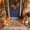 Duraaamo 2 Pcs Fall Front Door Mats, Fall Welcome Outdoor Rug, Non Slip by Duraaamo