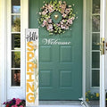 Hello Spring Wooden Porch Sign 47" Spring Large Welcome Porch Sign for Home Front Door Yard Season Decor by KORVITA