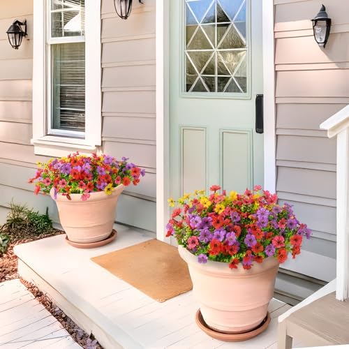 INQCMY Artificial Flowers for Outdoor Faux Plants Fake Flowers Spring Decor - Image 5