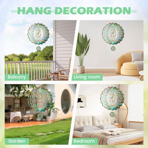 Hummingbird Wind Spinner 12 in, Wind Spinner Outdoor Hanging for Garden - Image 5