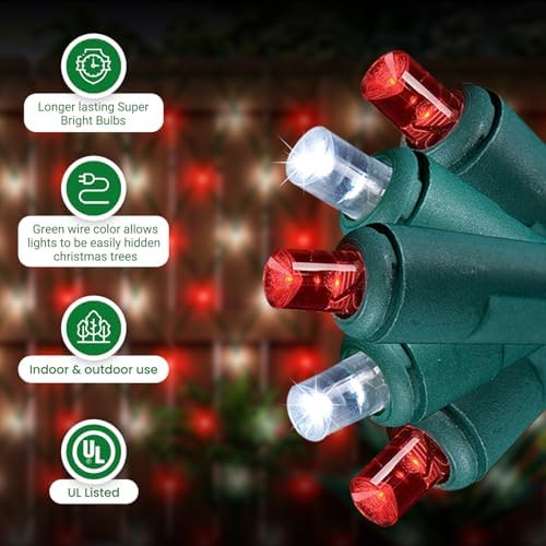 Christmas Light Net – 150 LED Cool-White Mesh Lights - 4 ft x 6 ft – Outdoor/Indoor – Net Lights for Bushes, Hedges or Trees - Image 7