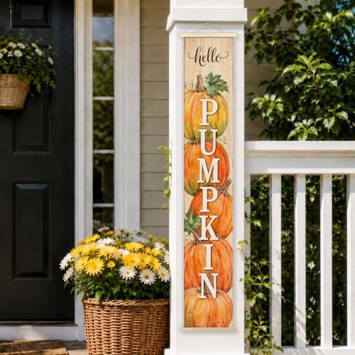 Hello Pumpkin Fall Porch Door Banner Wall Decorations 8x47 - Image 6