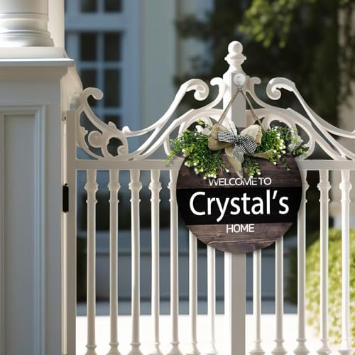 Personalized Name Welcome Signs for Front Door Custom Family Name Wooden Door Wreaths Custom Welcome Home Door Signs Customized Door Hanger for Outdoor Indoor Decorations - Image 7
