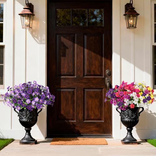 INQCMY Artificial Fake Petunias Flowers for Outdoors Spring Home Decoration - Image 3