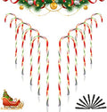 26" Christmas Decorations Outside Candy Cane Lights (10 Pack), Red & Green by J-HVA