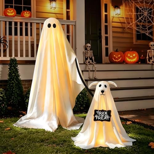 2 Pack Spooky Ghost Dog Halloween Decor Indoor for Party Decorations - Image 6