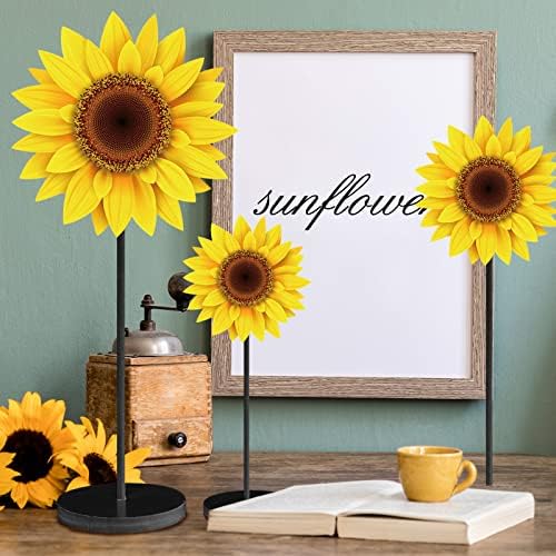 Maitys 3 Pcs Sunflower Table Sign Classic Sunflower Wood Summer Decor - Image 2