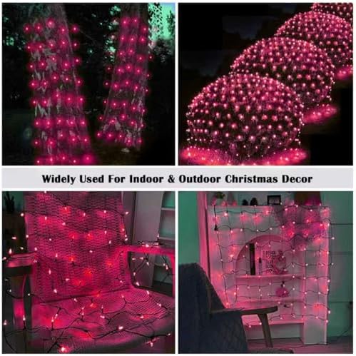 Christmas Net Lights Outdoor for Bushes, 6x5ft 120LED Net Light Outdoor Mesh Lights, Connectable Waterproof Net Light for Bushes,Garden,Yard,Trunk,Xmas Tree,Christmas Décor (Red) - Image 6