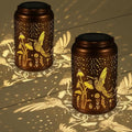 2 Pack Solar Lanterns Outdoor Waterproof Hummingbird Garden Decor by Tepaken
