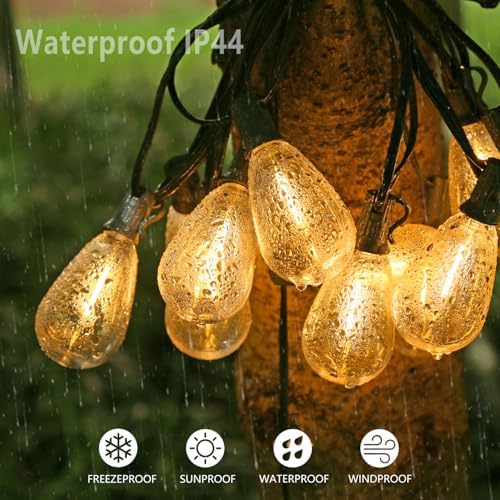 50FT S14 E12 Outdoor String Lights Waterproof Patio 24+1 (1 Spare) bulb - Image 6
