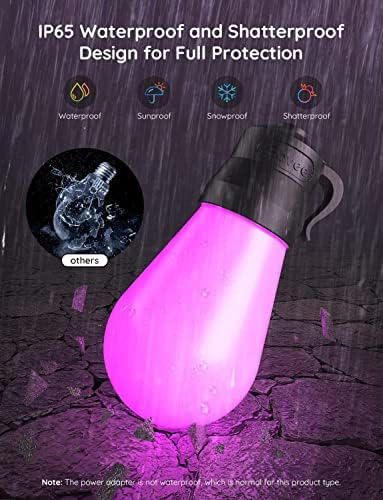 Govee Smart Outdoor String Lights H7029, 24ft RGBIC, IP65, 47 Scene Modes - Image 6