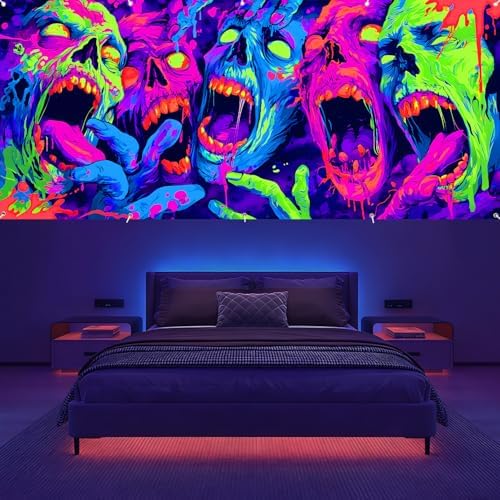 7 x 16 ft Halloween Garage Door Decorations Halloween decorations Witch Door Cover, Hanging Banner, Cauldron Backdrop Mural for Home, Outdoor, Indoor, Spooky Party, Wall, Window (Graffiti, 7 x 16 ft) - Image 6