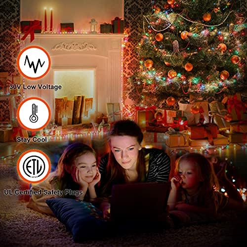 Christmas Decoration Lights, Outdoor Christmas String Lights 320 LED 11.5Ft Waterfall Tree Light with Big Star Topper Waterproof 8 Light Modes for Xmas New Year Holiday Yard Outdoor Indoor Decor - Image 5
