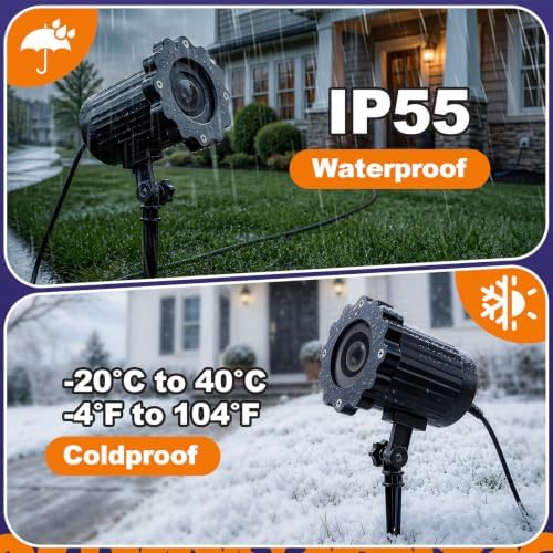 Halloween Projector Lights, Skeleton Walking Dog 3D Dynamic Projector - Image 6