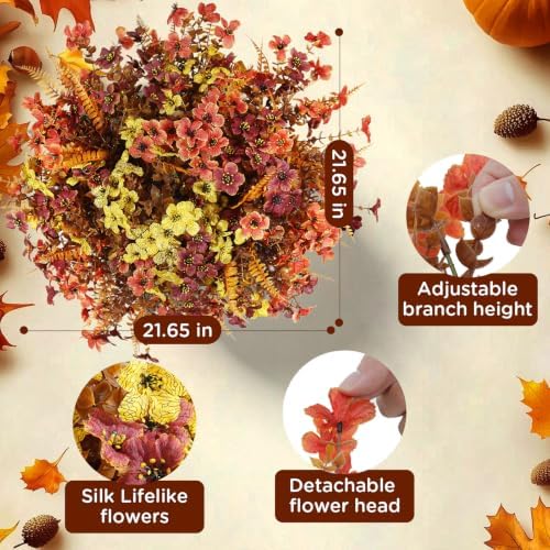 Artificial Fall Flowers for Outdoors 36 pcs Faux Plants Outside - Image 5