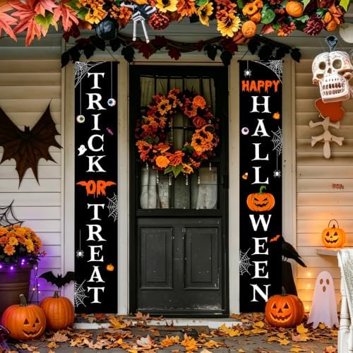 Halloween Door Banners Outdoor Halloween Decorations Witches Porch Decor - Image 2