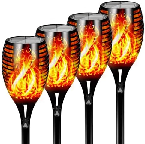Otdair 43" Solar Torch Lights Outdoor with Flickering Flame for Halloween by Otdair
