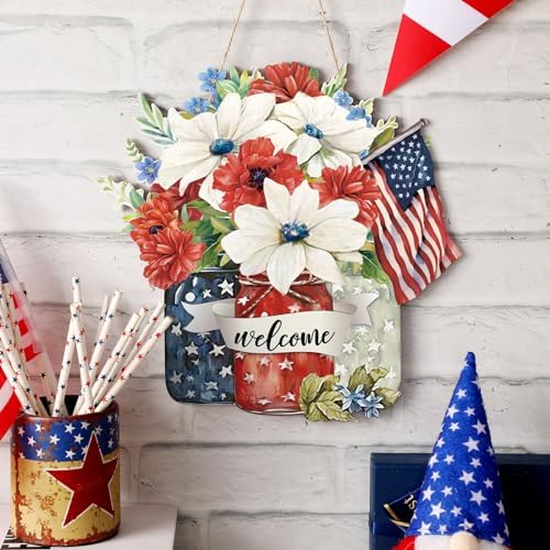 Spiareal Star Fall Porch Decor, Wooden Welcome Sign - Image 2