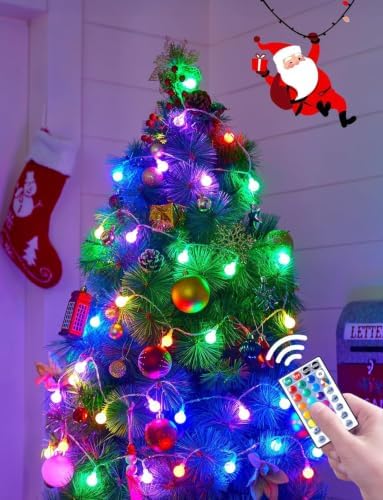 Minetom Color Changing Globe String Lights, 33 Feet 100 Led Fairy Lights - Image 2