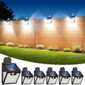 Clip On Solar Lights Outdoor,Motion Sensor Outdoor Lights, 72LEDs 600LM Clip on Solar Fence Lights Outdoor Waterproof LED,Solar Lights for Wall Fence,Deck, Gutter,Camping (2, Black) (6, Black) by Thumok