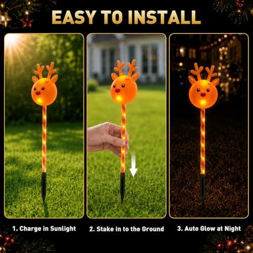 Solar Christmas Lights Outdoor, Yard Decor for Garden, Lawn and Pathway - Image 7