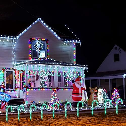 10" Candy Cane Pathway Lights, 10-Pack Christmas Stake Lights for Outdoor - Image 6