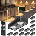 VOLISUN Solar Fence Lights with Remote Control 12 Pack, 50 LM Fence Lights by VOLISUN