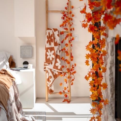CQURE 36 Pack Fall Leaf Garland,Artificial Fall Vines Autumn Garland Fall Maple Leaves Thanksgiving Decor for Home Wedding Fireplace Christmas - Image 2