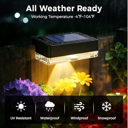 Solar Deck Lights, Solar Step Lights Outdoor Waterproof 20 Packs Warm White - Image 2