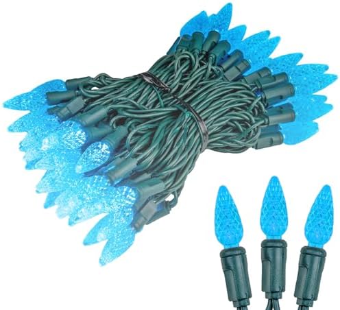 Novelty Lights 24 Feet 70 LED True Twinkle Teal Christmas String Lights by NoveltyLights-LightExperts