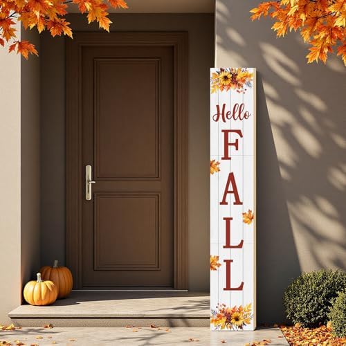 Fall Porch Decor Outdoor Autumn Thanksgiving Wooden Porch Sign 46.8 Inch - Image 7