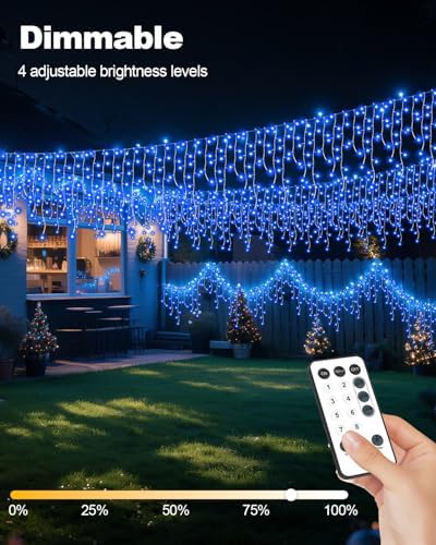 Christmas Outdoor/Indoor Decorations Ice Lights Twinkle Fairy String Light - Image 6