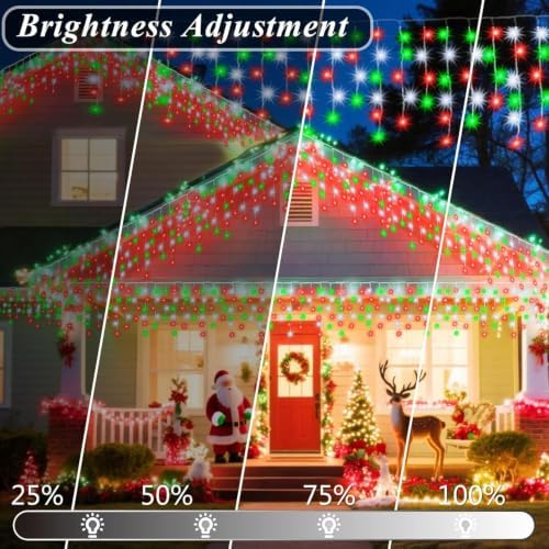 Pooqla 35 Colors Icicle Lights for Outside, 114FT Icicle Christmas Lights - Image 7