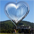 DJUAN Stainless Steel Reflective Wind Spinners Outdoor Garden Decor,Sparkly Wind Spinner Bird Devices Deterrent to Scare Birds Away from Yard Patio Farm,Metal Heart Wind Spinners Gifts for Mom, Women by DJUAN
