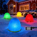 Illuminated Gumdrop Christmas Pathway Lights Outdoor Decorations, Connectable 4Pcs Light Up Gum Drop with Timer for Yard, Cute Holiday Christmas Outside Decor for Porch,Walkway, Gingerbread Theme by Unknown