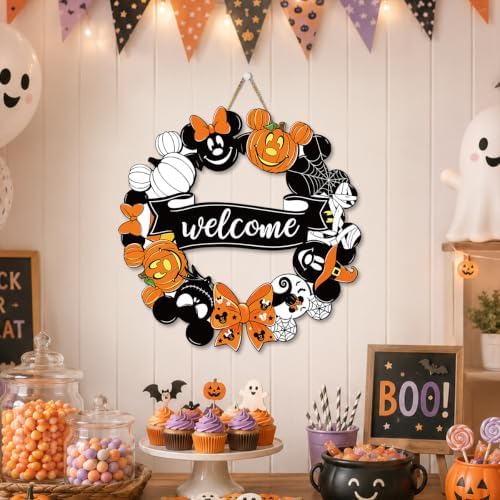 Halloween Door Decorations Welcome Sign Halloween Decor for Outside - Image 4