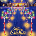 Christmas Pathway Lights Outdoor Decorations 27inch with Stake, 6/18H Timer 8 Modes LED Candy Cane Pathway Lights Outdoor, 32 FT Colorful Xmas Decorations for Walkway Yard Decor 10 Pack by OVV3D