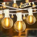 LAMPHOME 26FT LED Outdoor String Lights, 2 Pack12+1 Shatterproof G40 Edison Bulbs, Connectable & Weatherproof Commercial Grade Patio Lights, Warm White Backyard Decorative Lighting by ULL
