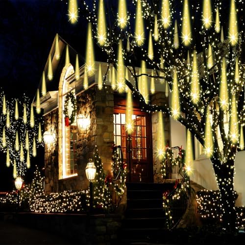 Adecorty Christmas Lights Outdoor, UL Certified Falling Rain Drop Light - Image 4