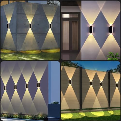 LIANGLOME 2PK Solar Fence Lights Outdoor - 3000/4000/6000K 3 Modes, IP65 Waterproof Fence Lights Solar Powered, Solar Wall Lights Outdoor for Backyard/Garden/Patio/Garage and Wall Decor - Image 6